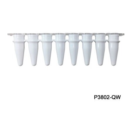 Mtc Bio MTC Bio PureAmp 8 Strips QPCR Tube with Separated Strip Cap, 0.2 ml, White, 120 Pack P3802-QW